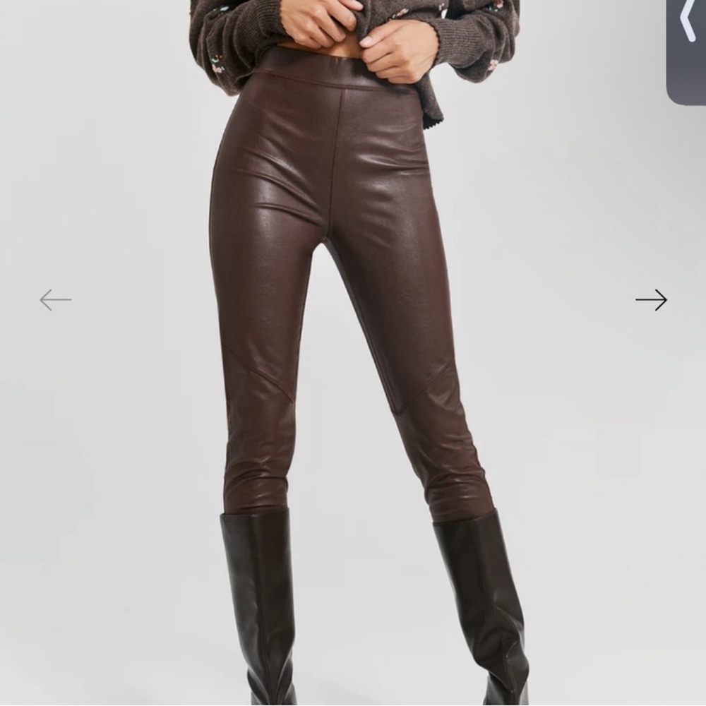 Something Navy Brown Leggings XS